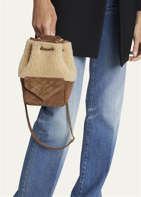 WOMEN'S LUXURY SHEARLING BUCKET BAGS 